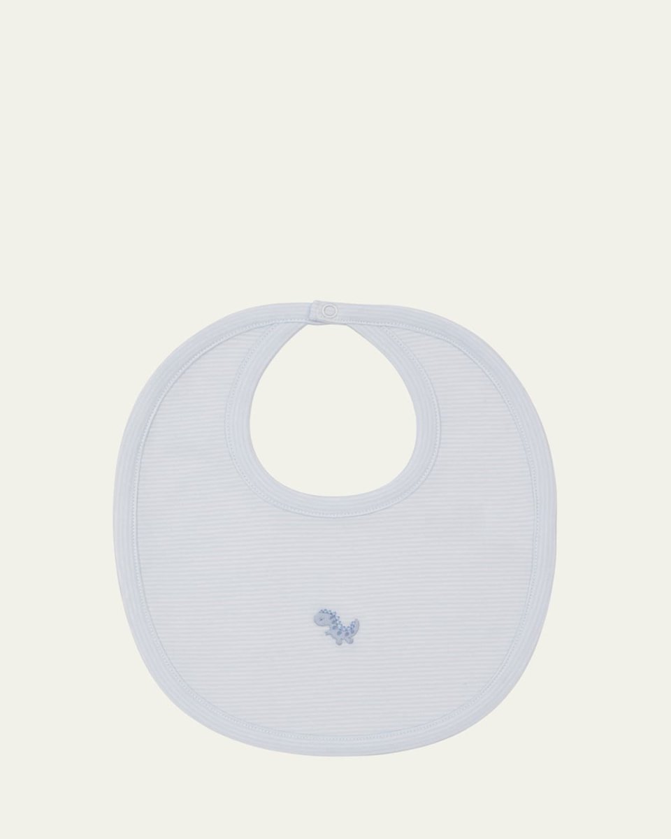Boy's Dino District Hand Embroidered Bib